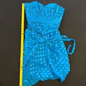 Blue Dress with Shimmering Polka Dots | Rebecca Taylor